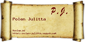 Polen Julitta névjegykártya